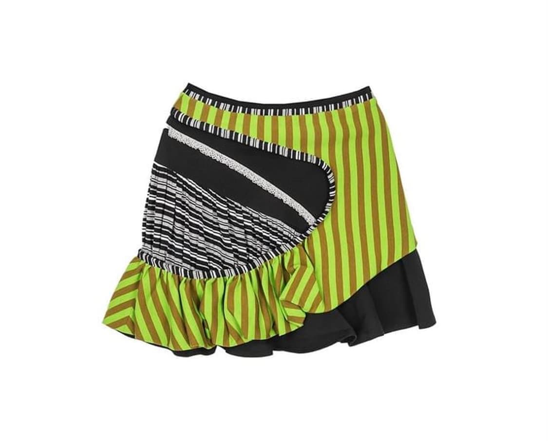 키코 코스타디노브 그린 블랙 시뮬타니즘 스커트 상품이미지1