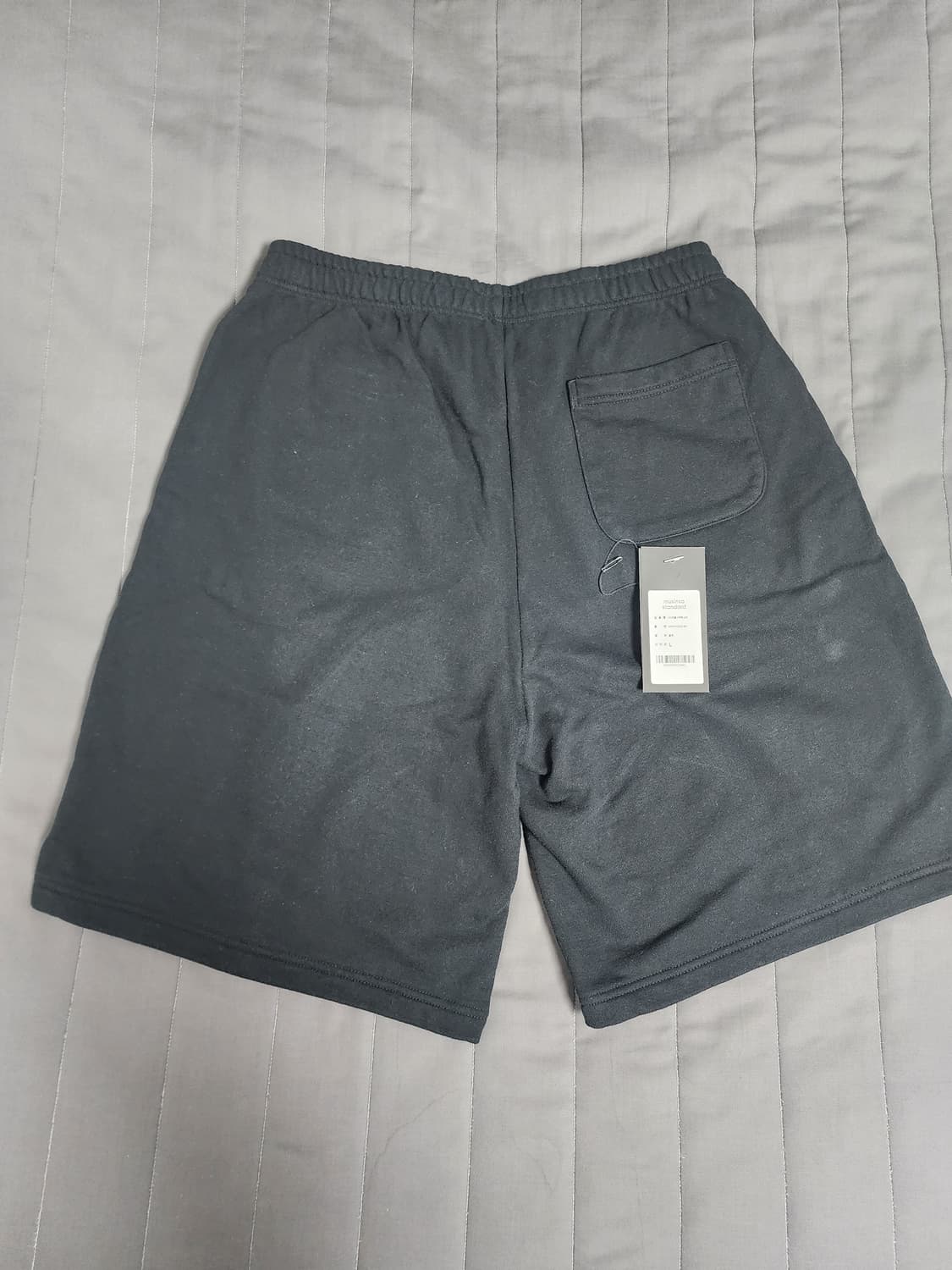 블랙 L)무탠다드 바스켓볼 스웨트 쇼츠 상품이미지5