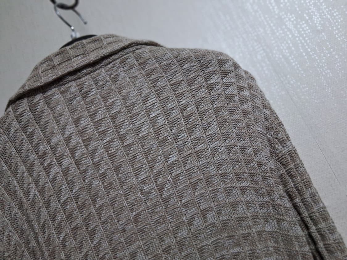 일본빈티지 Acquiesce 내츄럴베이지 면니트 쟈켓형 니트가디건M 상품이미지6