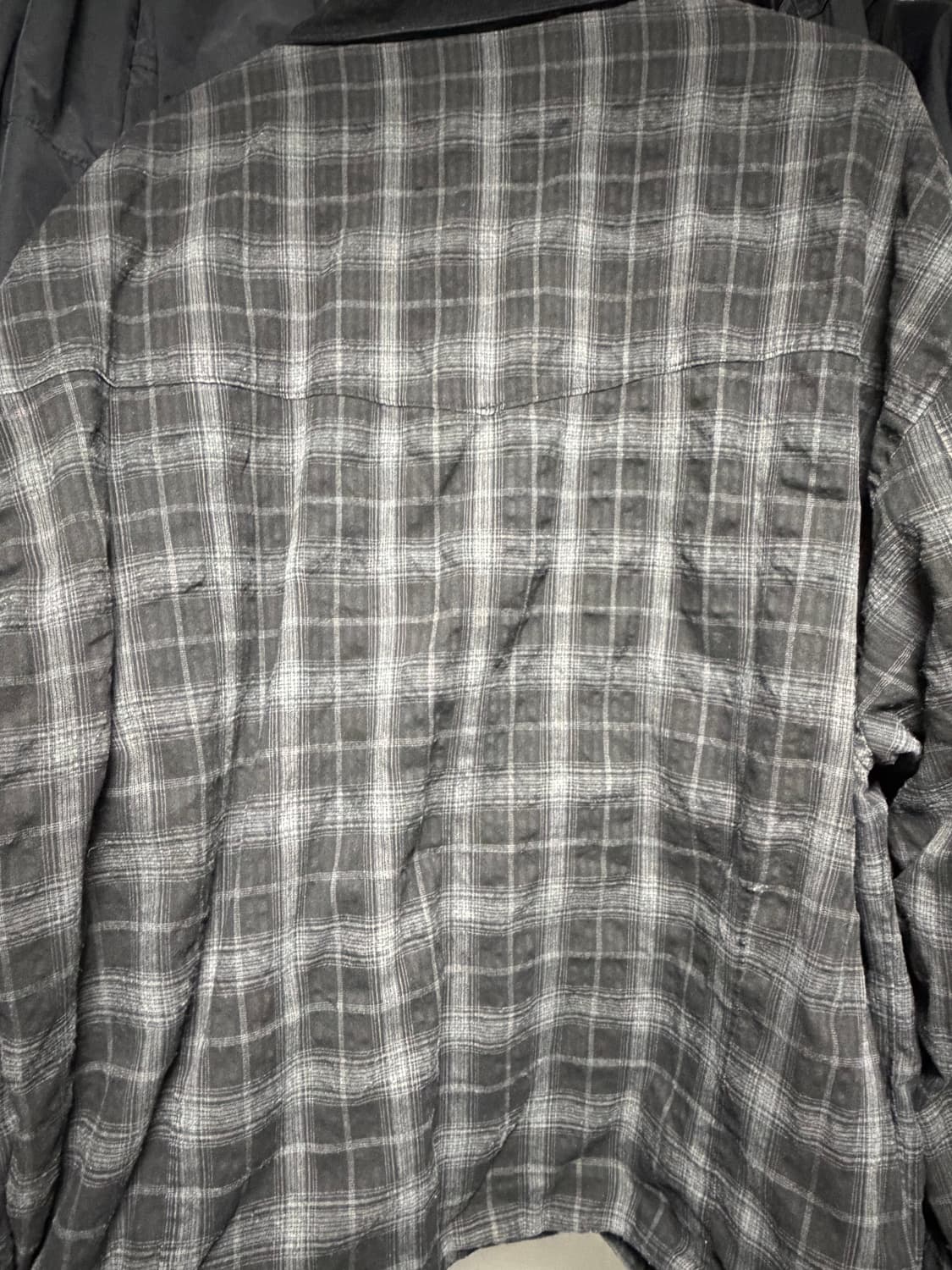 폴리테루 25fw라미체크블루종 블랙화이트체크 상품이미지3