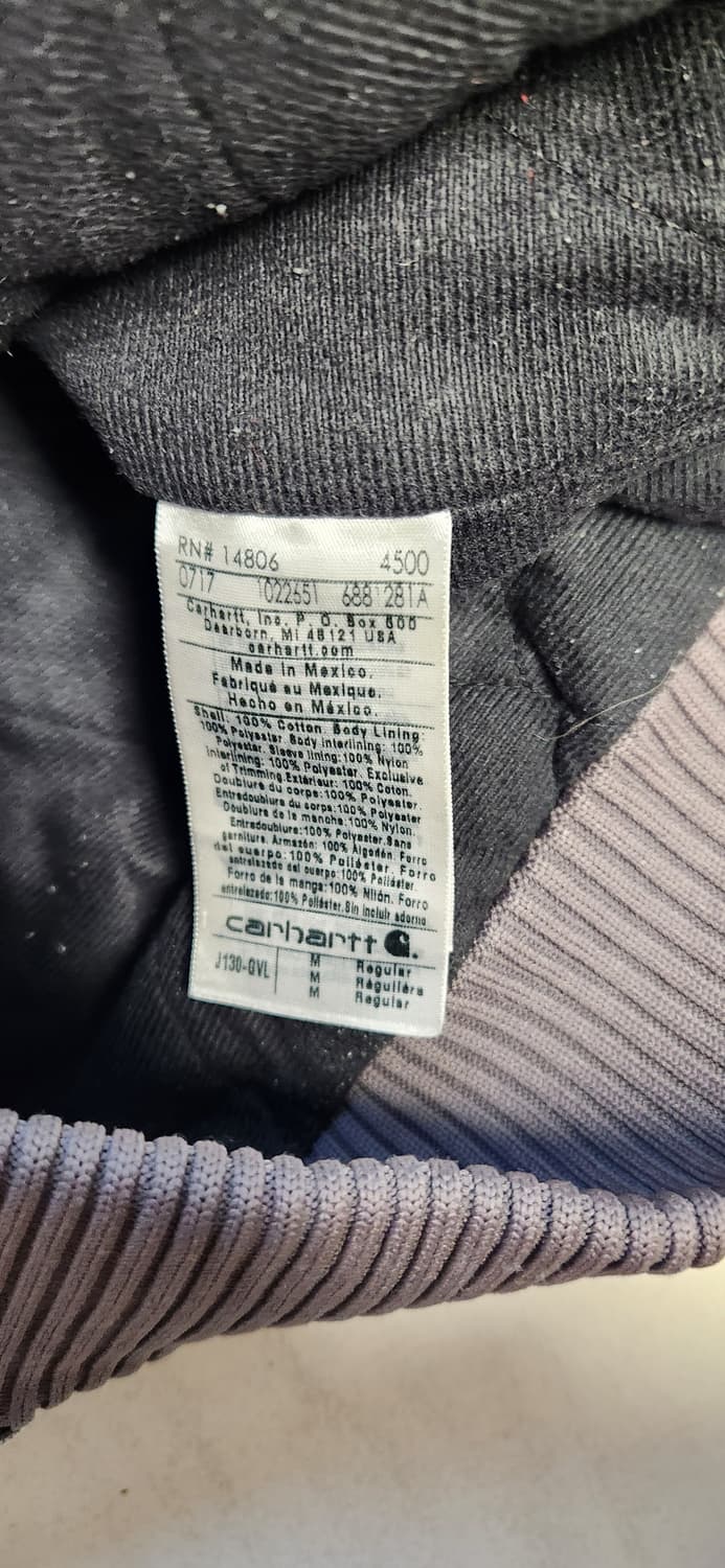 칼하트 액티브자켓 j130 GVL M 상품이미지5