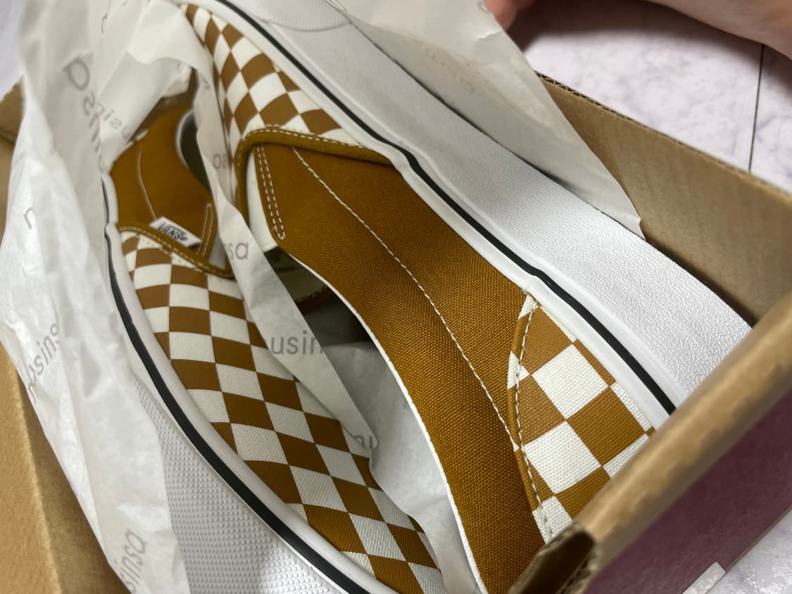 클래식 슬립온 체커보드 골든 브라운(리패키징) 상품이미지2