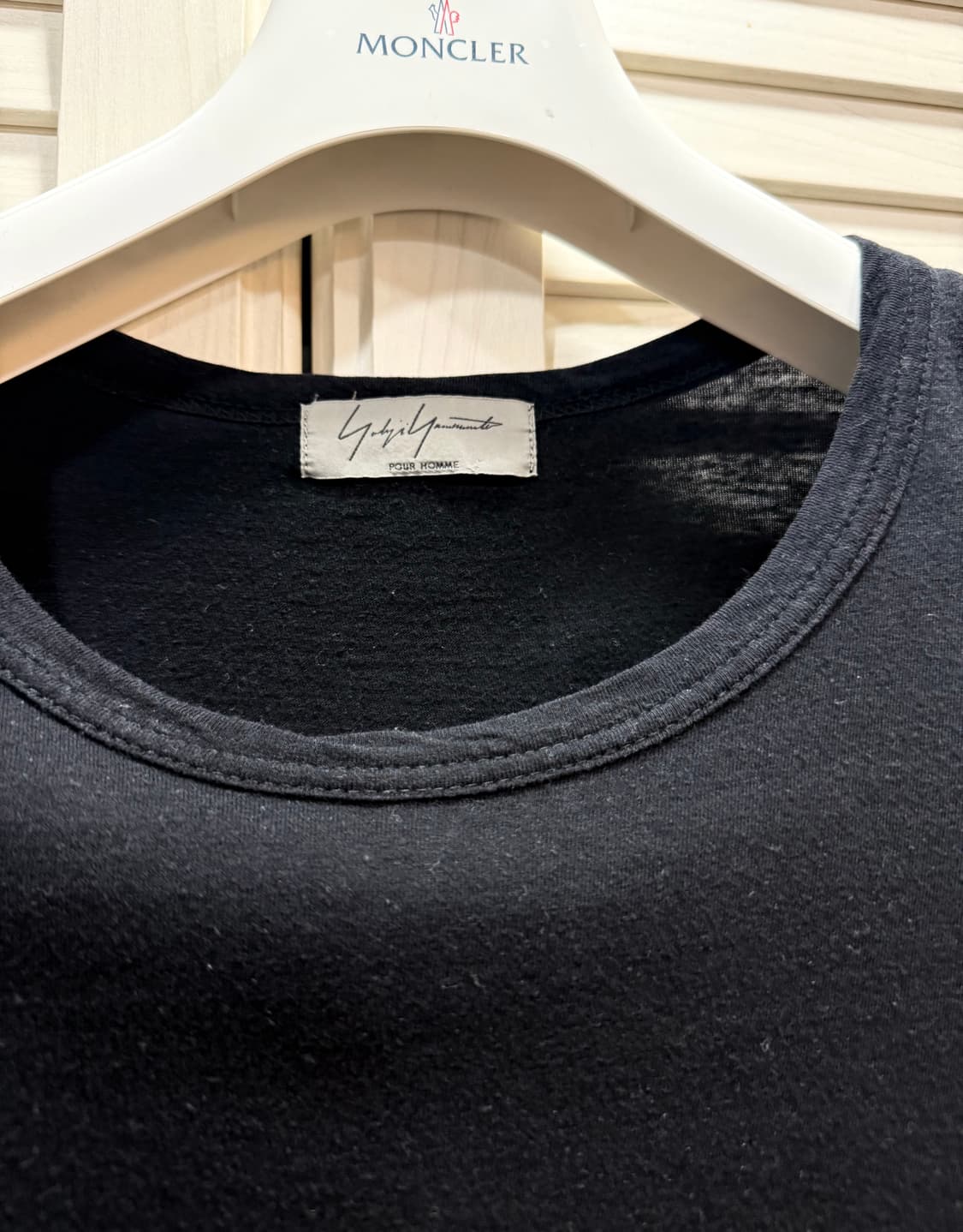 요지 야마모토 사선절개 주름 반팔티 상품이미지3