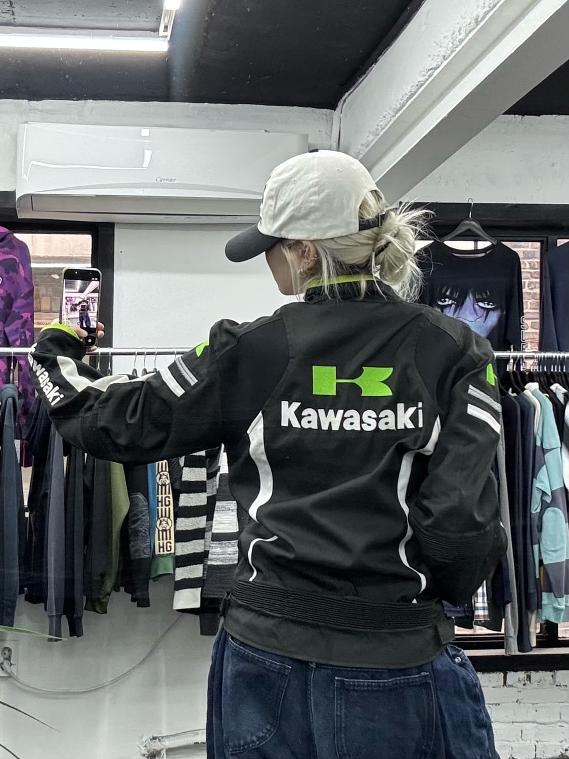 가와사키 레이싱 바이커 자켓 상품이미지6