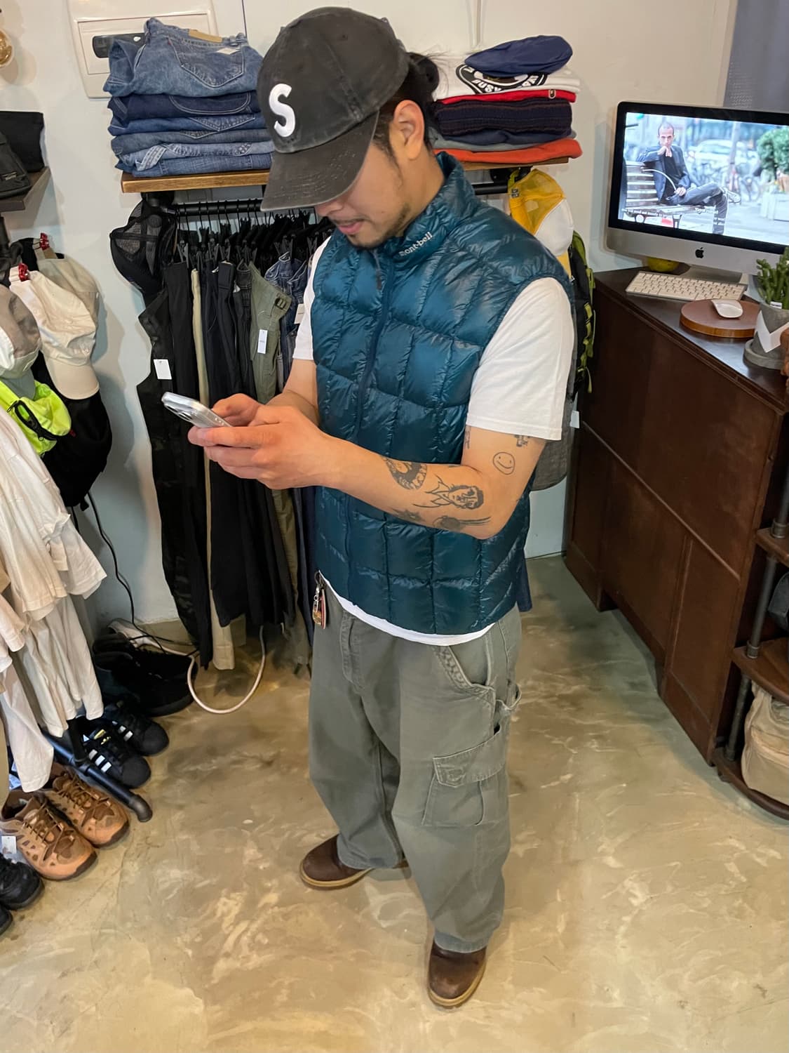 몽벨 재팬 구스다운 경량패딩조끼 L 상품이미지4