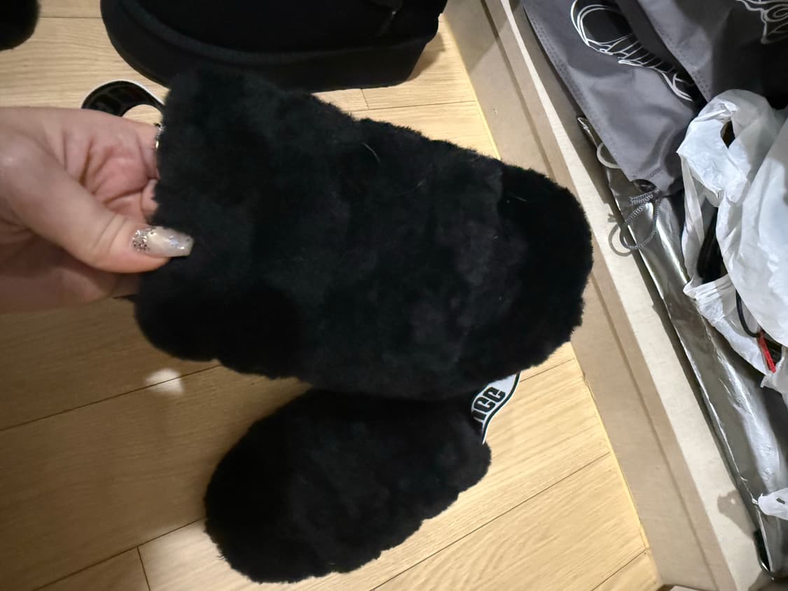 정품)어크 플랫폼 샌들 슬리퍼 블랙 (235) 상품이미지3