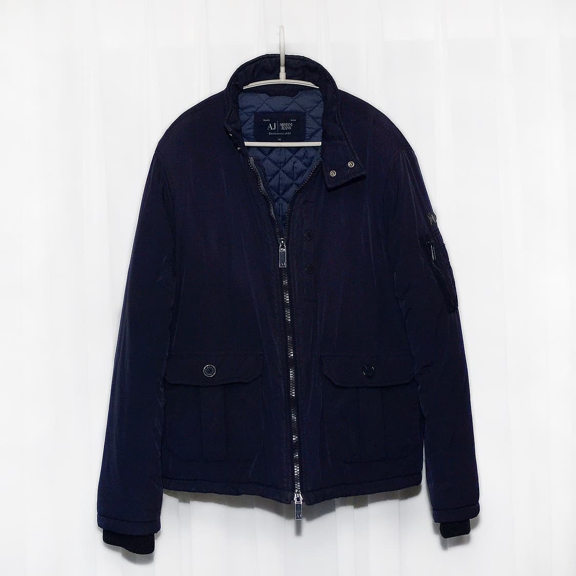 아르마니 (AJ) 더블페이스 집업 패디드 봄버 자켓 (52 / 100) 상품이미지1