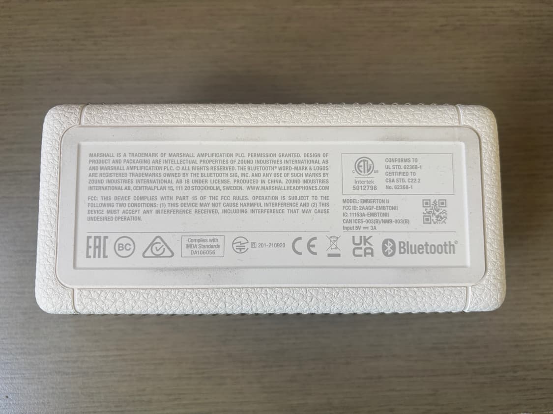 Marshall Emberton2 마샬 엠버튼2 스피커 크림색 상품이미지5