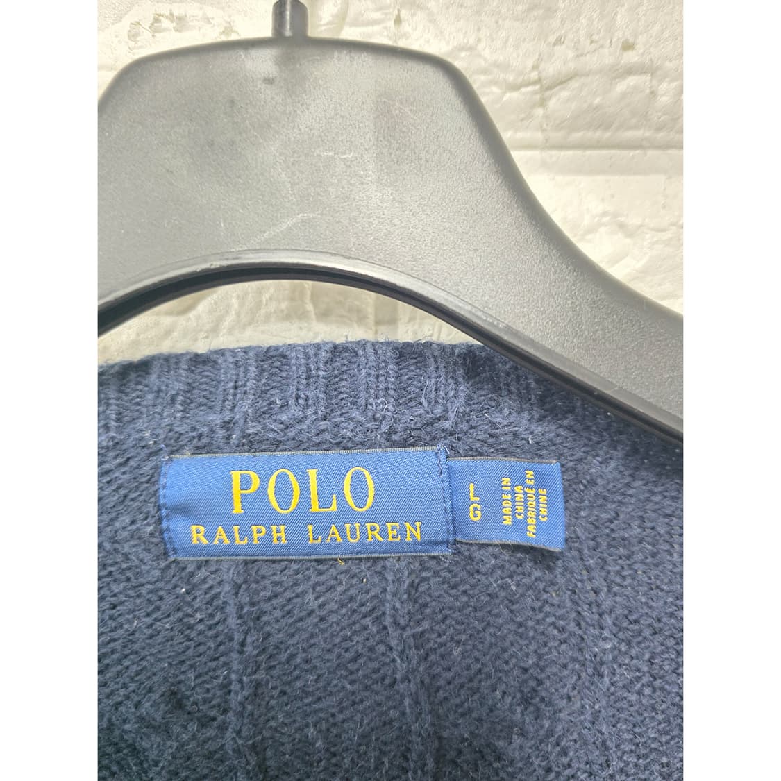 택포// 폴로 랄프로렌 네이비 꽈배기 가디건 M 상품이미지2