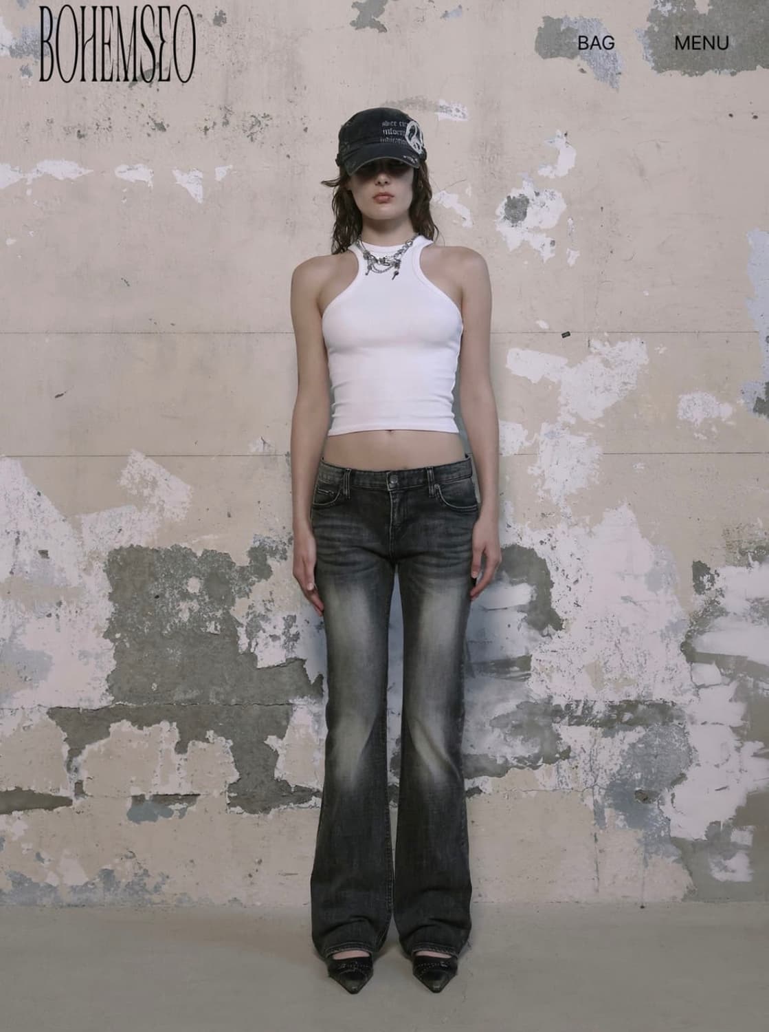 보헤미안서울 구버전 부츠컷 그레이 S 상품이미지1