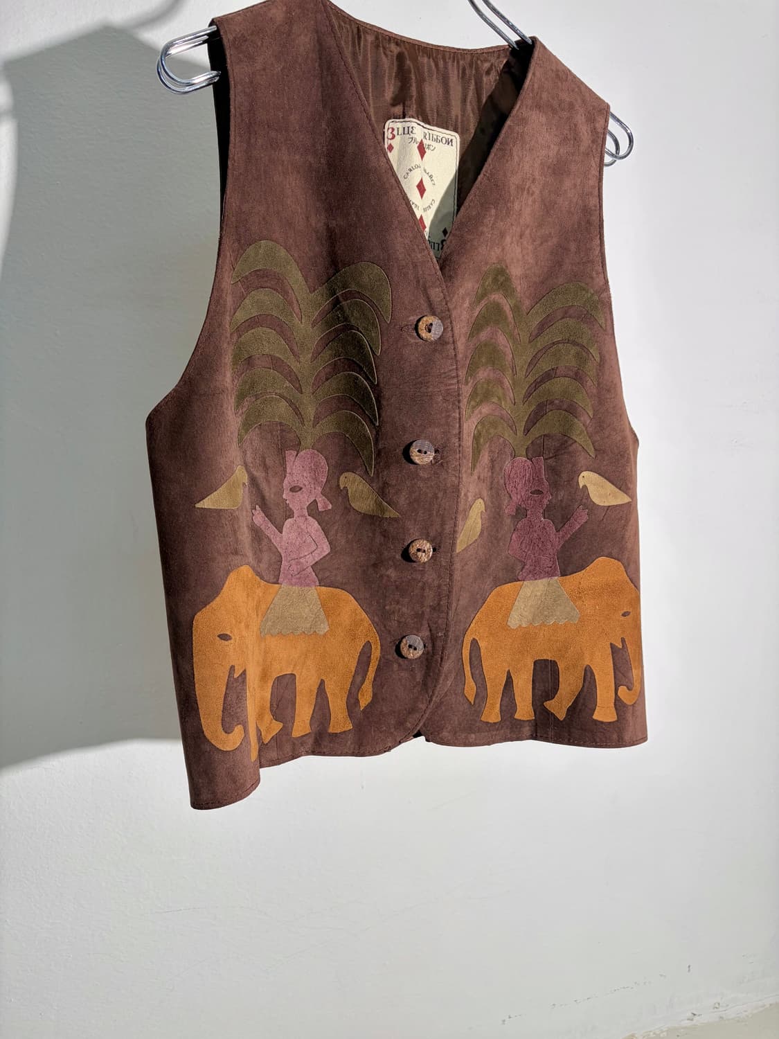 빈티지 에스닉 레더 베스트 상품이미지2