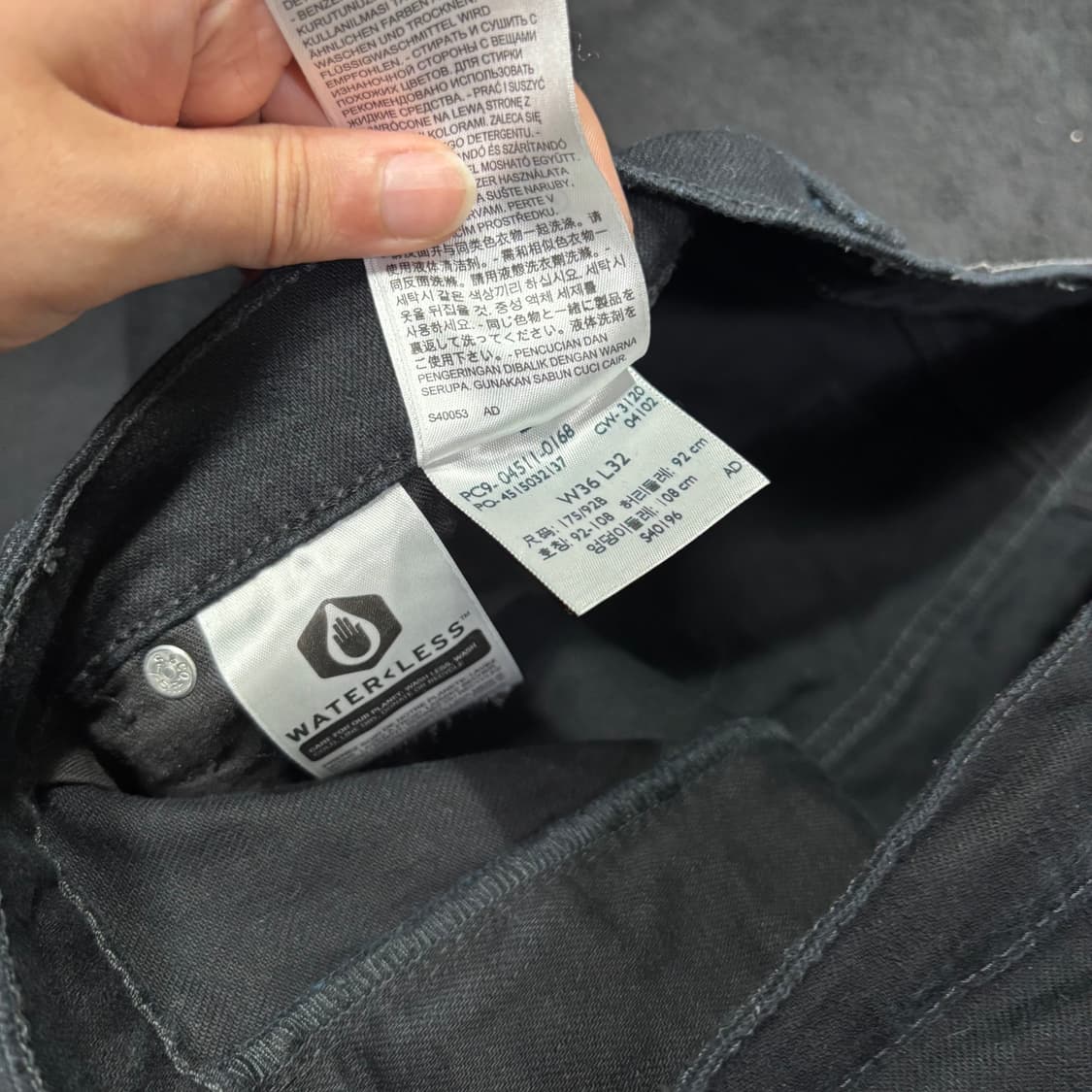 36 리바이스511 슬림스트레이트 블랙진 상품이미지5