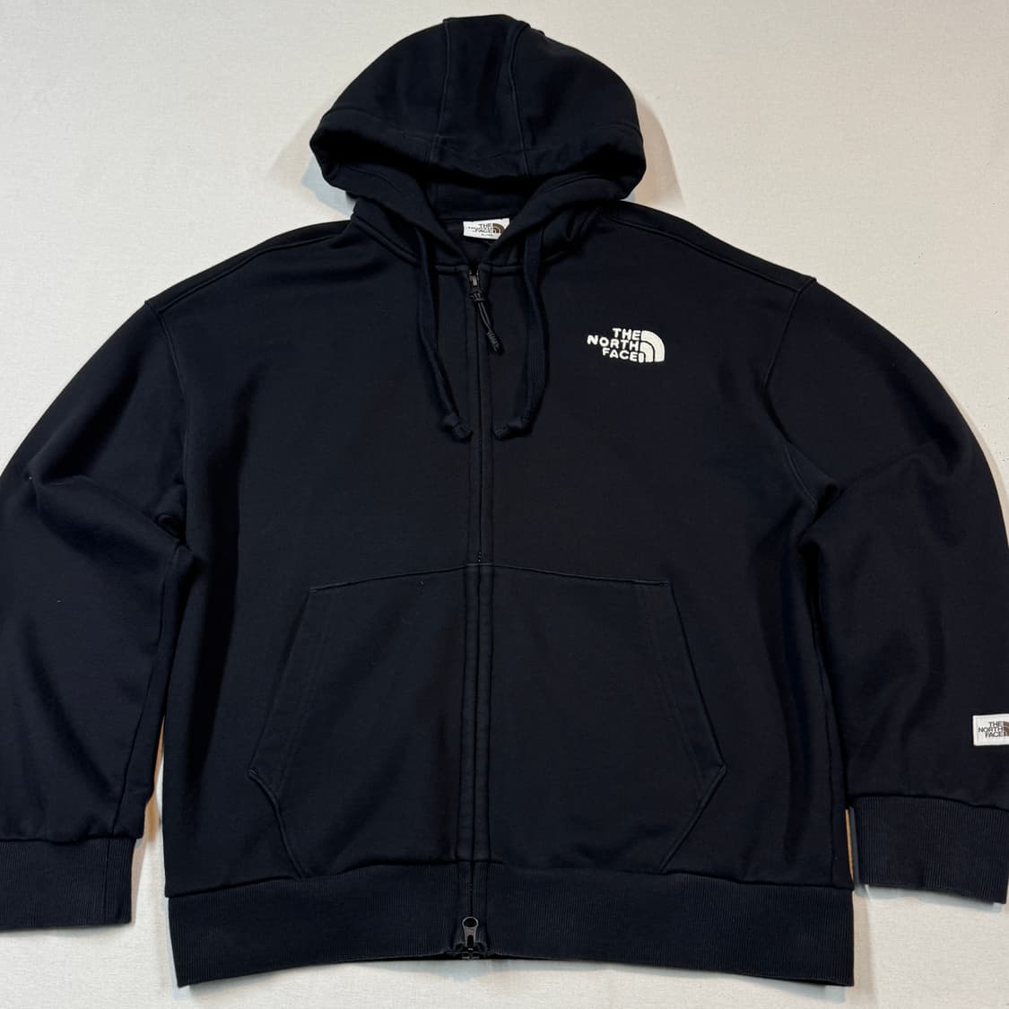 XL) 노스페이스 블랙 2way 집업 후드집업 상품이미지2