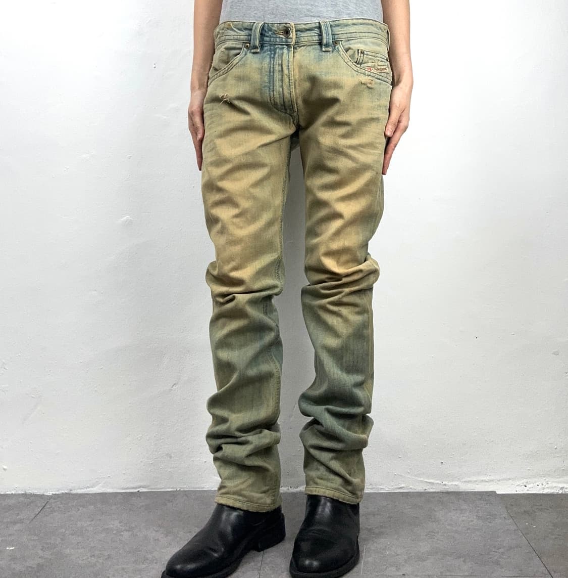 Diesel Washed Slim Straight Denim Pants 상품이미지1