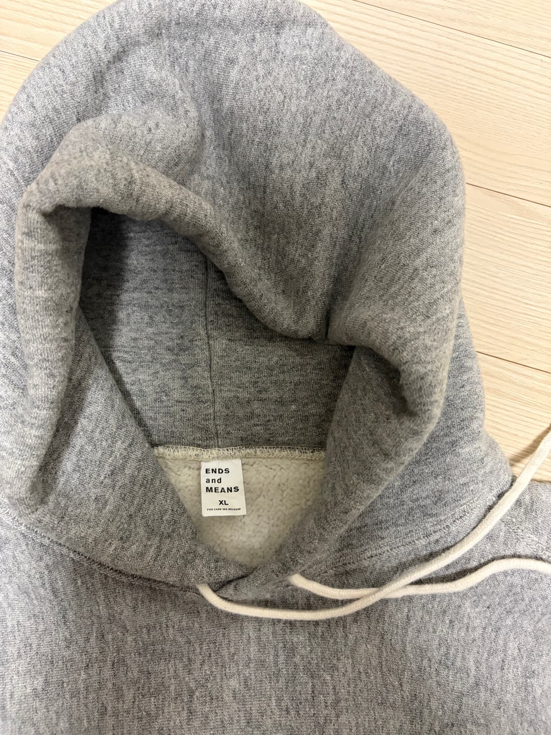 엔즈앤드민즈 그레이 후드티 상품이미지2