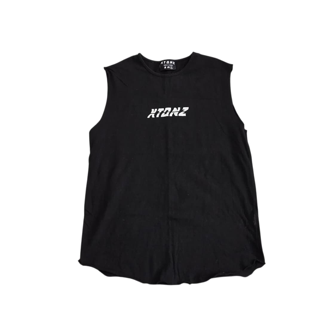 XTONZ 엑스톤즈 블랙 슬리브리스 민소매 티셔츠 상품이미지1