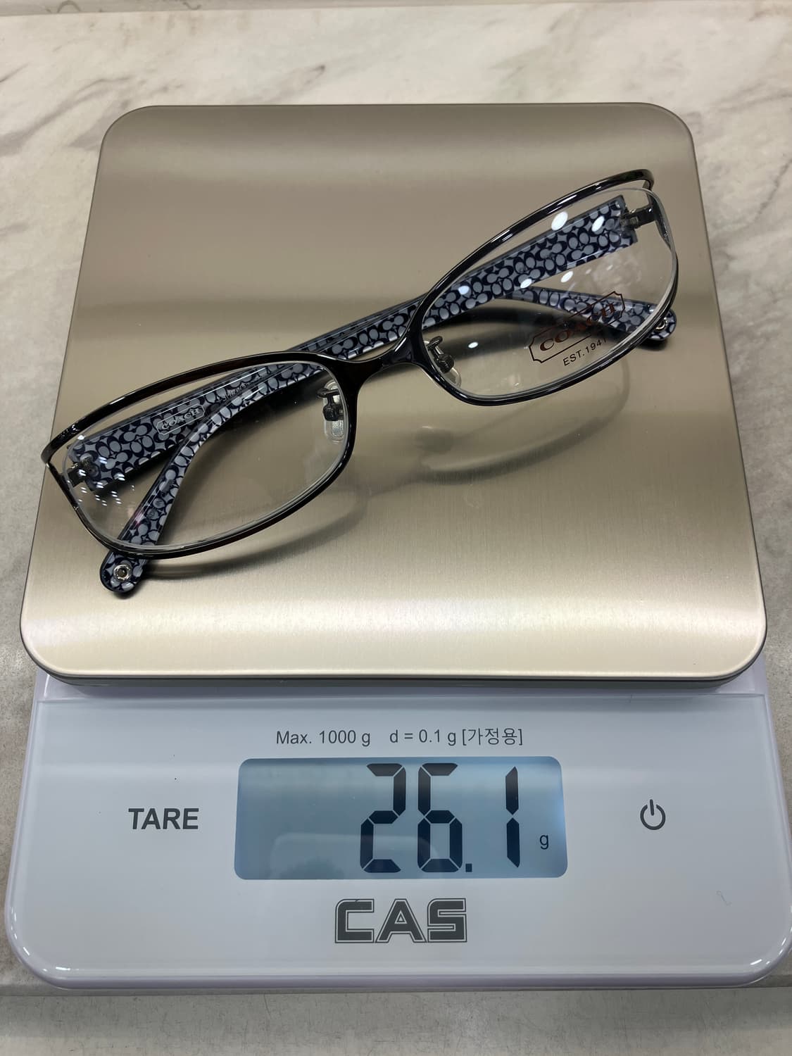 B45 코치 COACH 사이드 와이어 오벌 메탈테 안경 상품이미지10