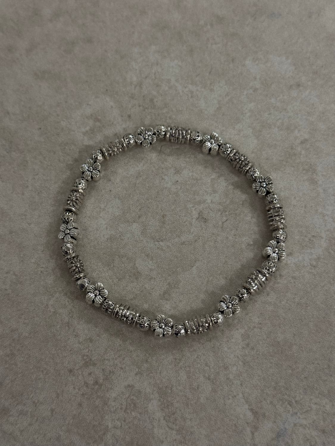 실버 플라워 팔찌 상품이미지1