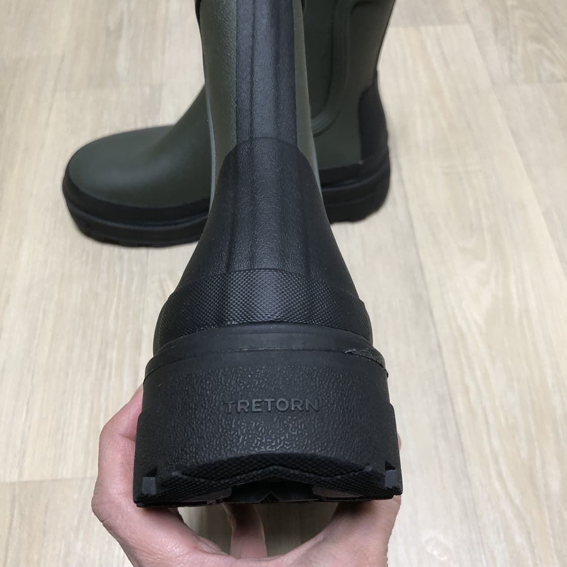 (245) 트레통 X 자라 Tretorn 룰레오 러버 레인 부츠 카키 상품이미지3
