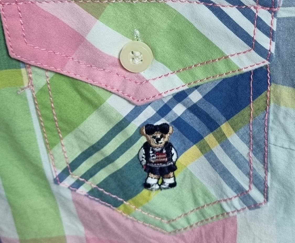 S ) 알어센틱진스코 베어 체크셔츠 상품이미지3