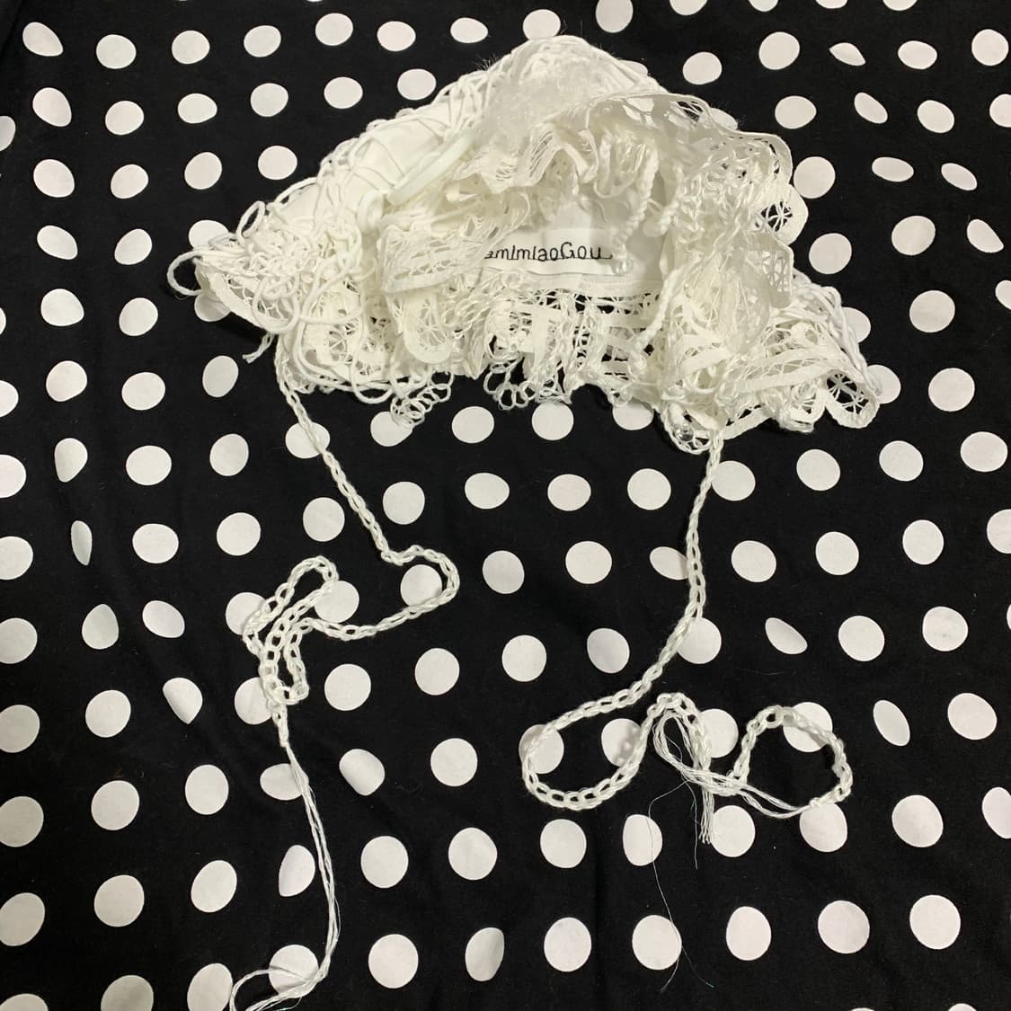 yamimiaogou x soxjeto shop화이트 크로셰 해파리 모자 상품이미지5