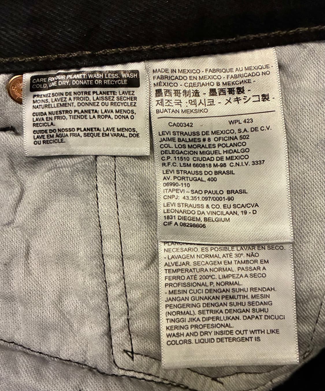 (31~32)Levis 리바이스 501 흑청 데님 블랙진 청바지 상품이미지8