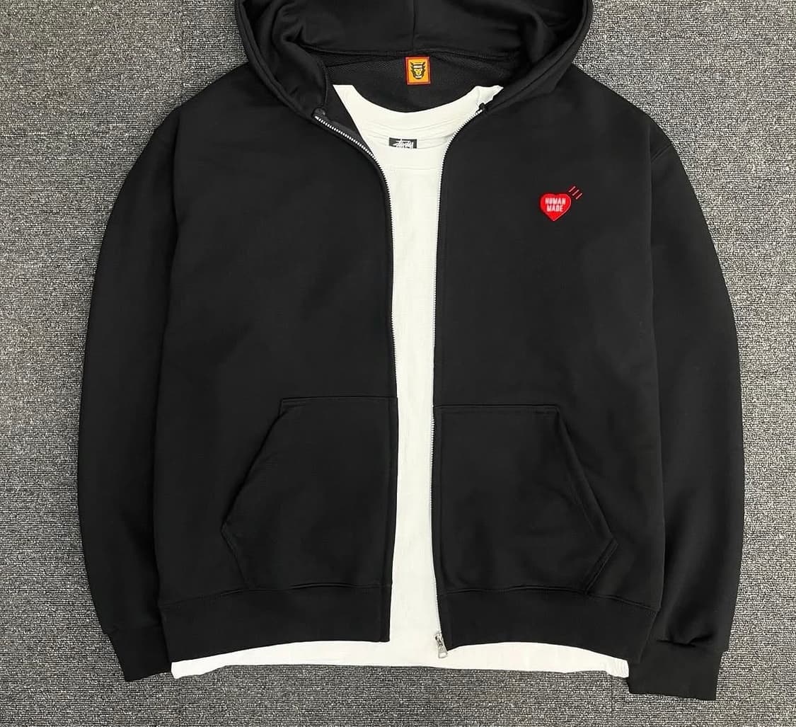 휴먼메이드 후드집업 블랙 상품이미지1