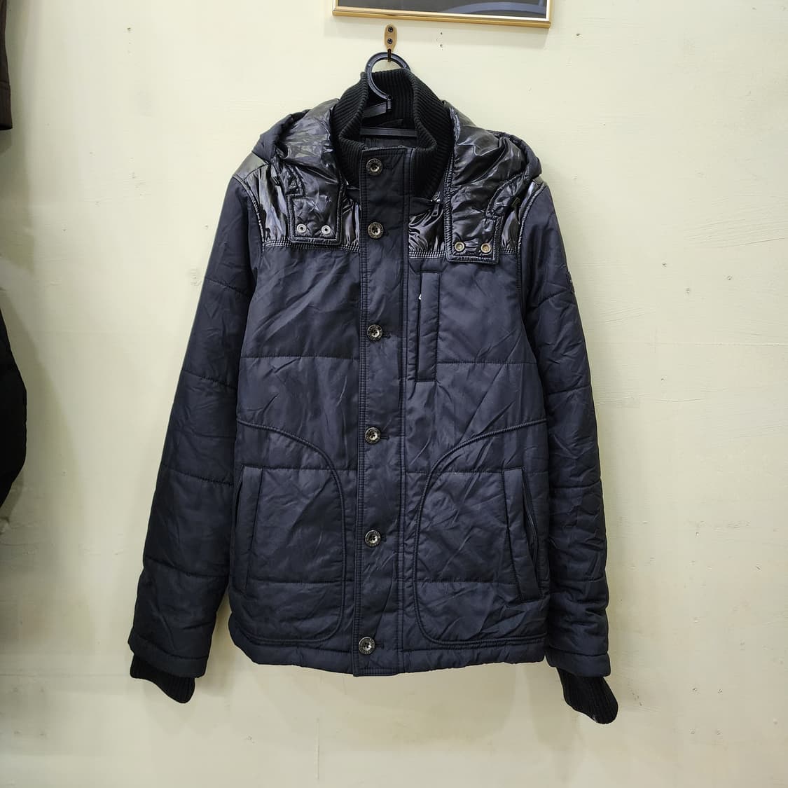 Calvin Klein Jeans CKJ 믹스 패브릭 더플 패딩 자켓 상품이미지1