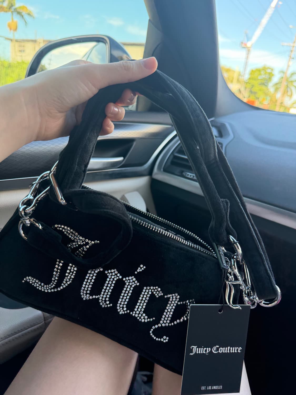 [신상✨프리뷰세일] 쥬시꾸뛰르 벨벳 블랙 숄더백/크로스백 상품이미지7