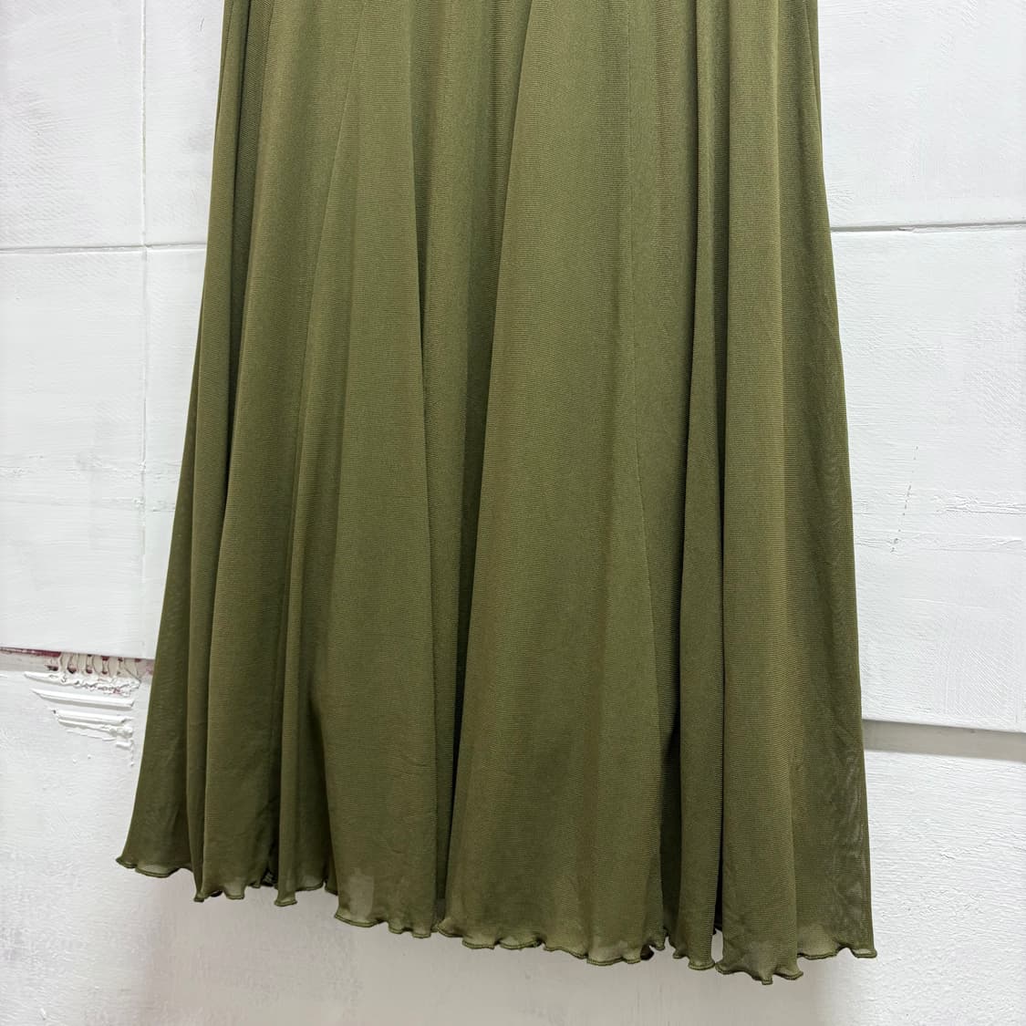 카키 패치 플레어 히피 롱 맥시 스커트 JPN 상품이미지3