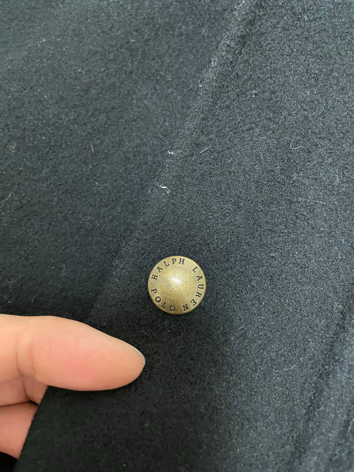 빈티지 폴로 랄프로렌 레더 트림 비조 발마칸 울 코트 상품이미지7