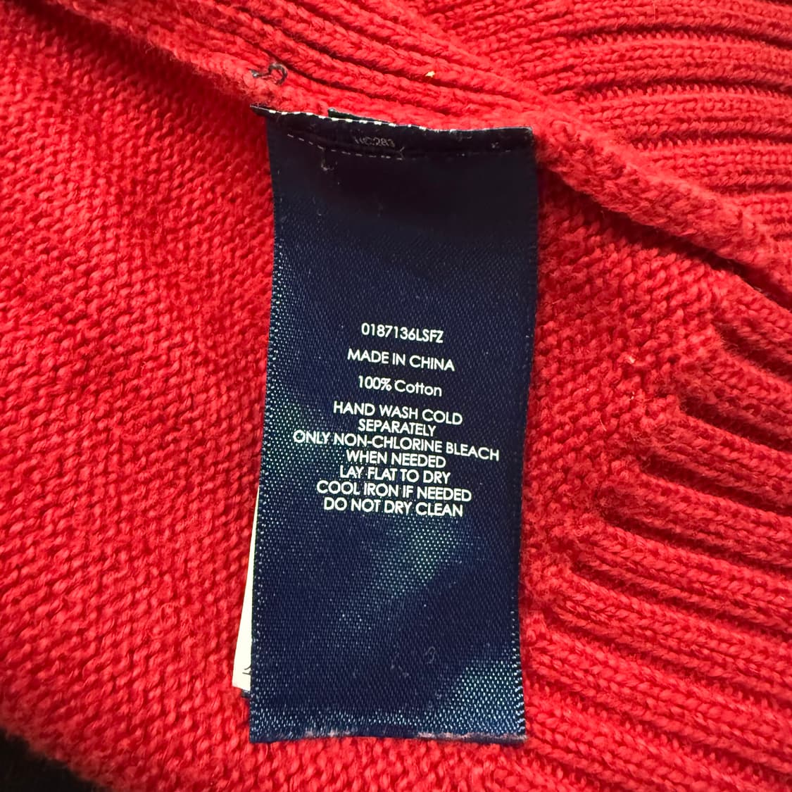 폴로 랄프로렌 레드 니트 집업  상품이미지6