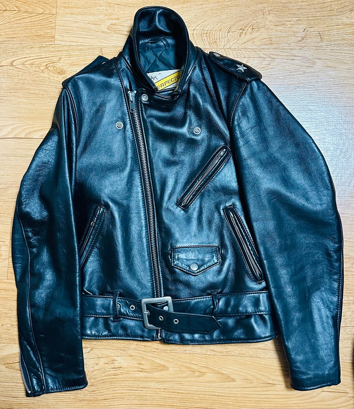 90s Schott 퍼펙토 613 원스타 더블라이더 34사이즈 상품이미지1