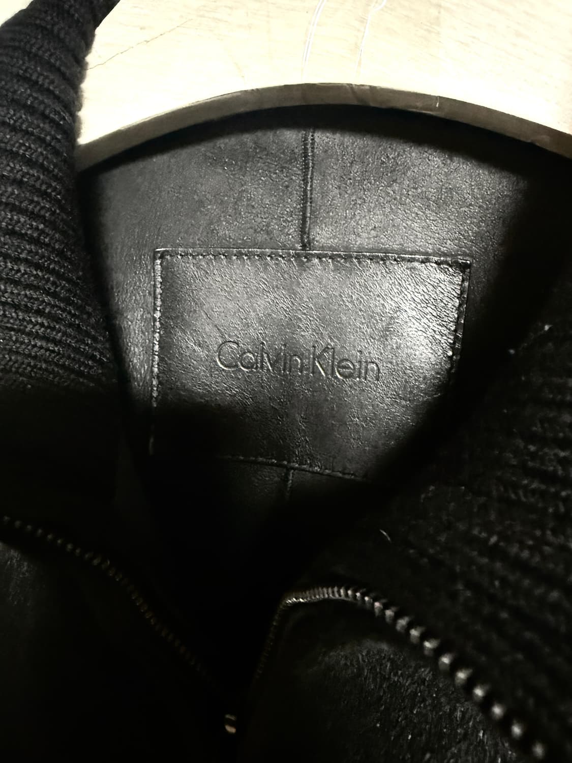 캘빈클라인 메인컬렉션 밀리터리 2way 리얼퍼 레더 봄버 상품이미지4