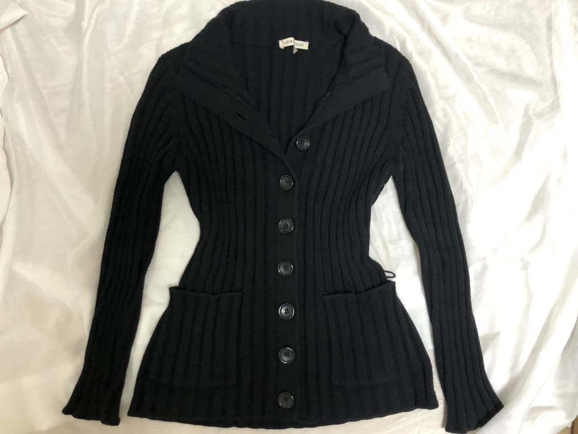 빈티지 블랙 단추 가디건 상품이미지2