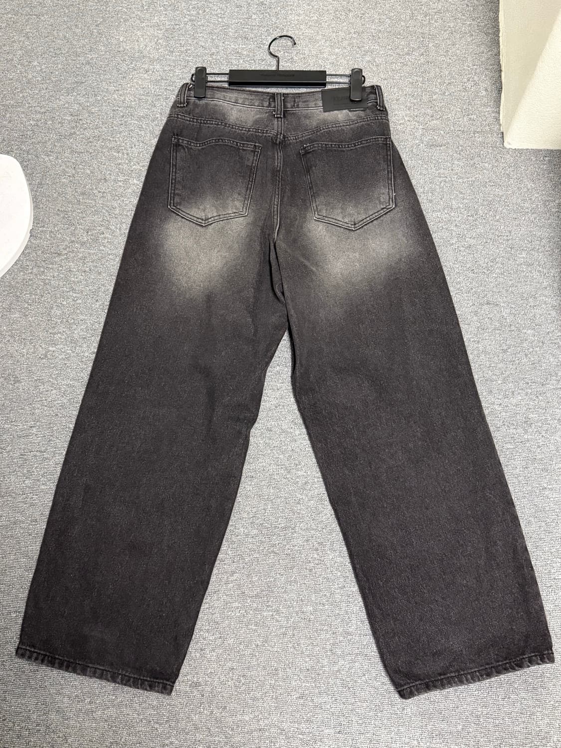 와르 와이드데님팬츠 블랙S 상품이미지2