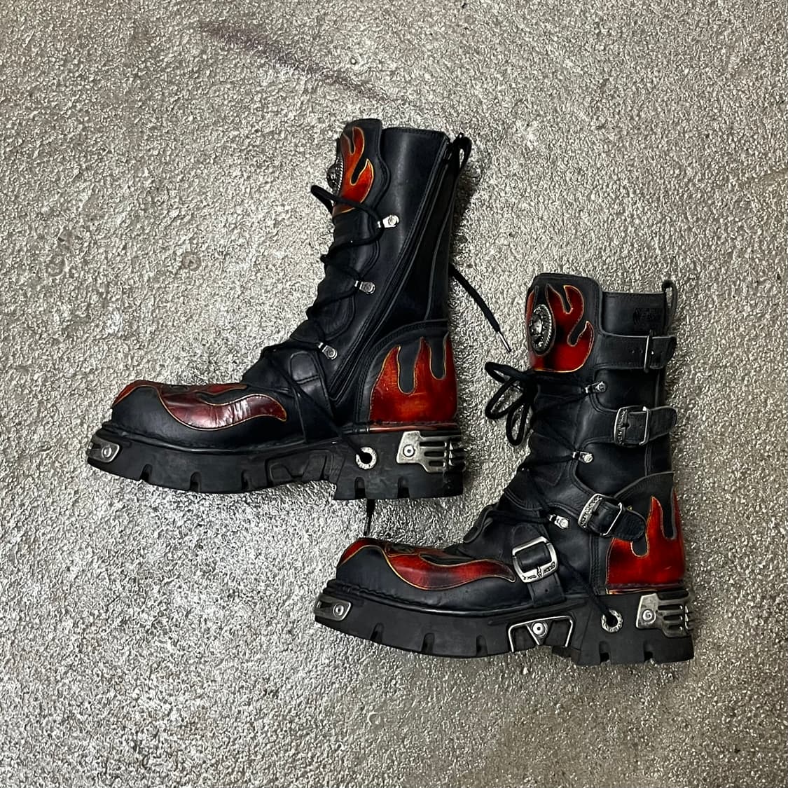 뉴락 스컬 플레임 부츠 (44) 상품이미지3