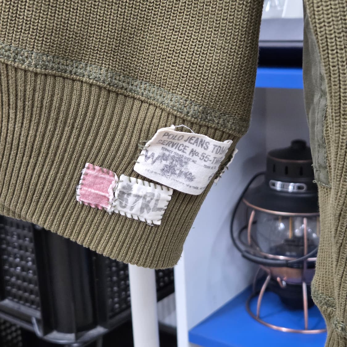 폴로진스 엘보우패치 코튼 니트집업 L 상품이미지2