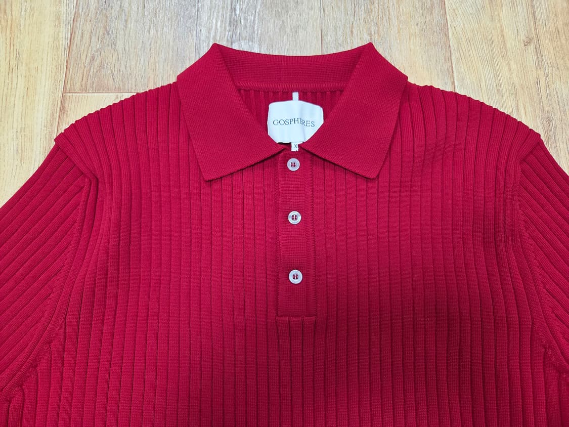 고스피어(GOSPHERES) 립 스트라이프 폴로스웨터 XL 상품이미지8