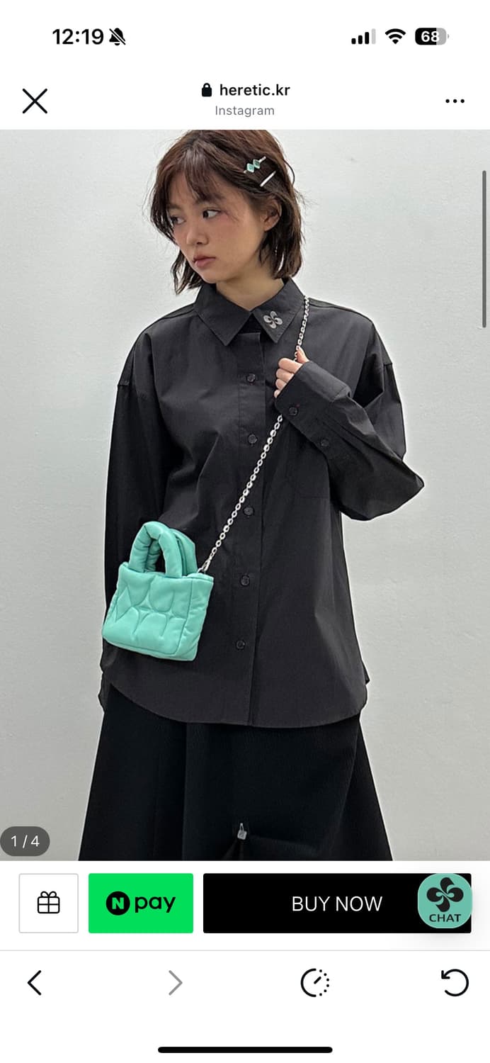 헤레틱 차콜 셔츠 2-WAY DADDY SHIRT / charcoal 상품이미지1