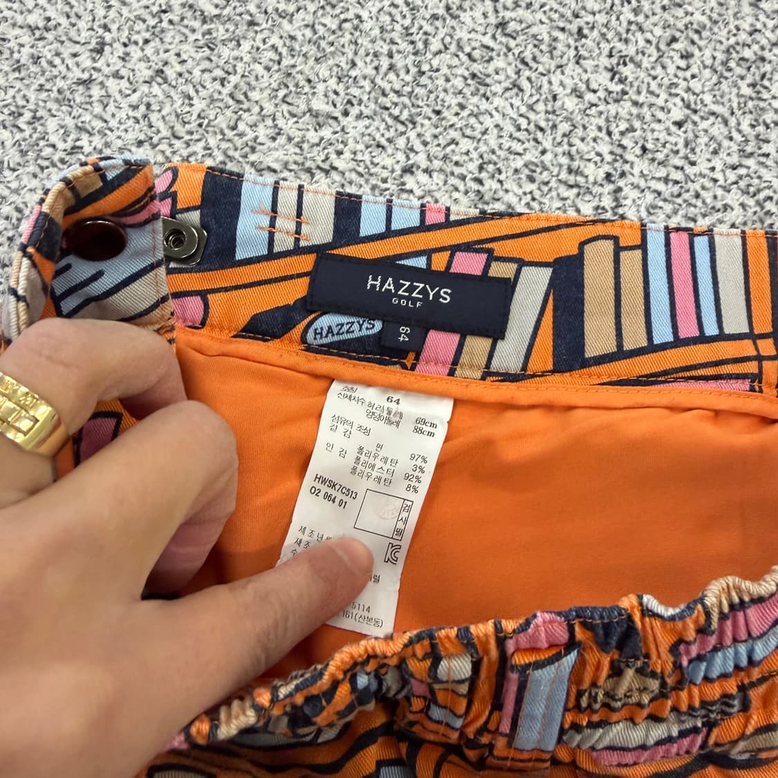 64 헤지스골프 패턴 치마바지 0127H2 상품이미지3