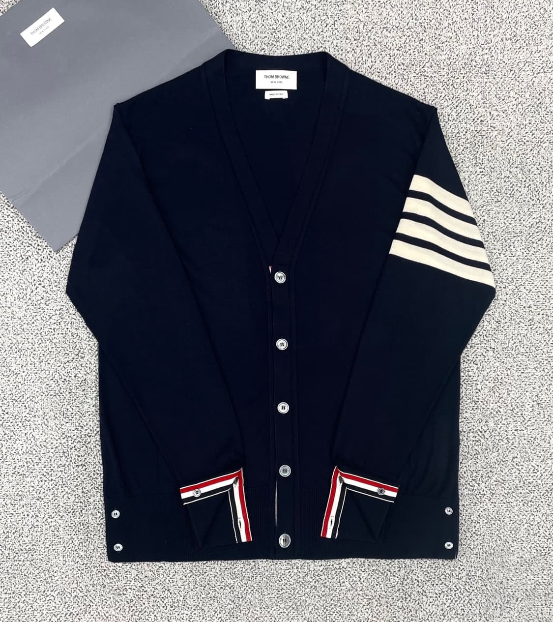 [5] 톰브라운 메리노 울 네이비 가디건 상품이미지1