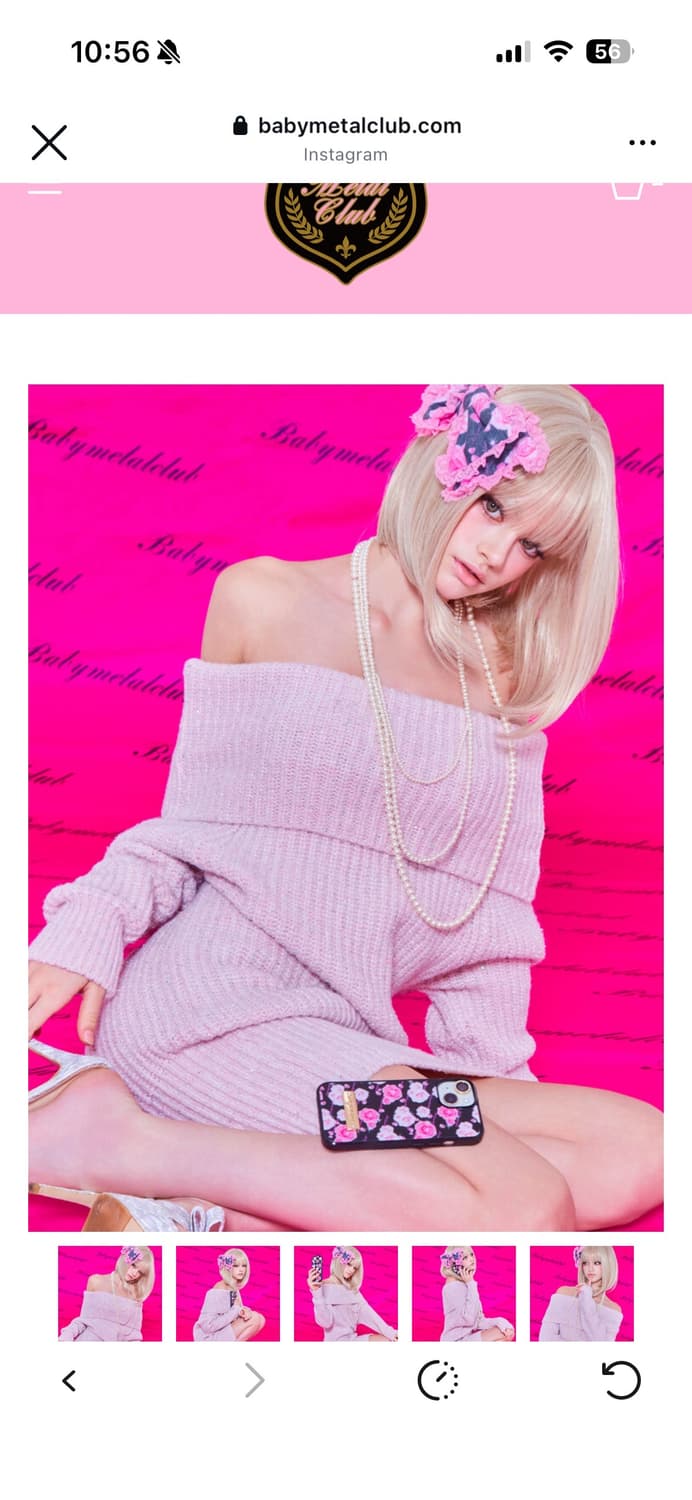 베이비메탈클럽 마카롱 오프숄더 니트 상품이미지1