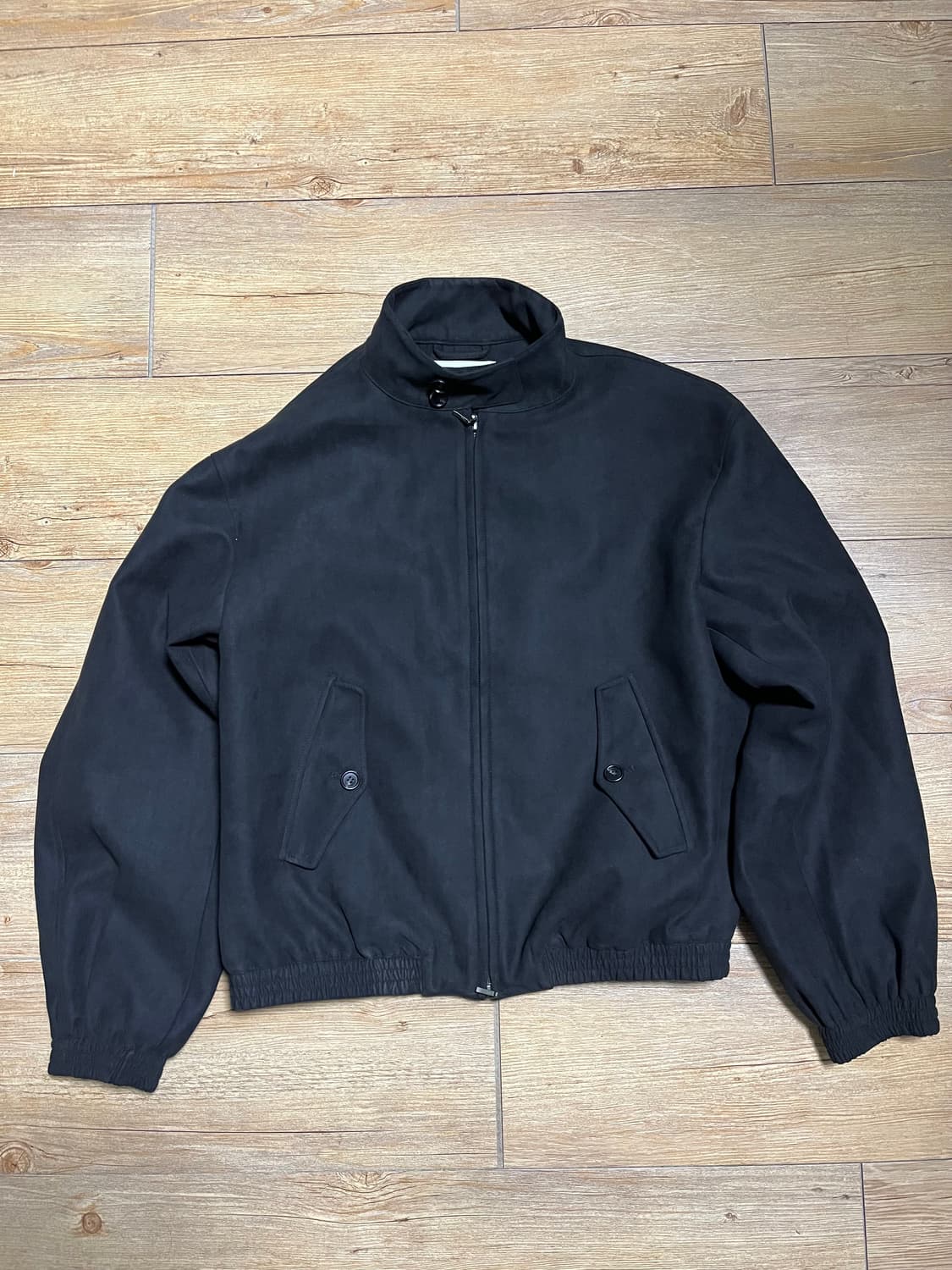 비슬로우x데릭 스웨이드 헤링턴 자켓 블랙 s새상품(택있음) 상품이미지1