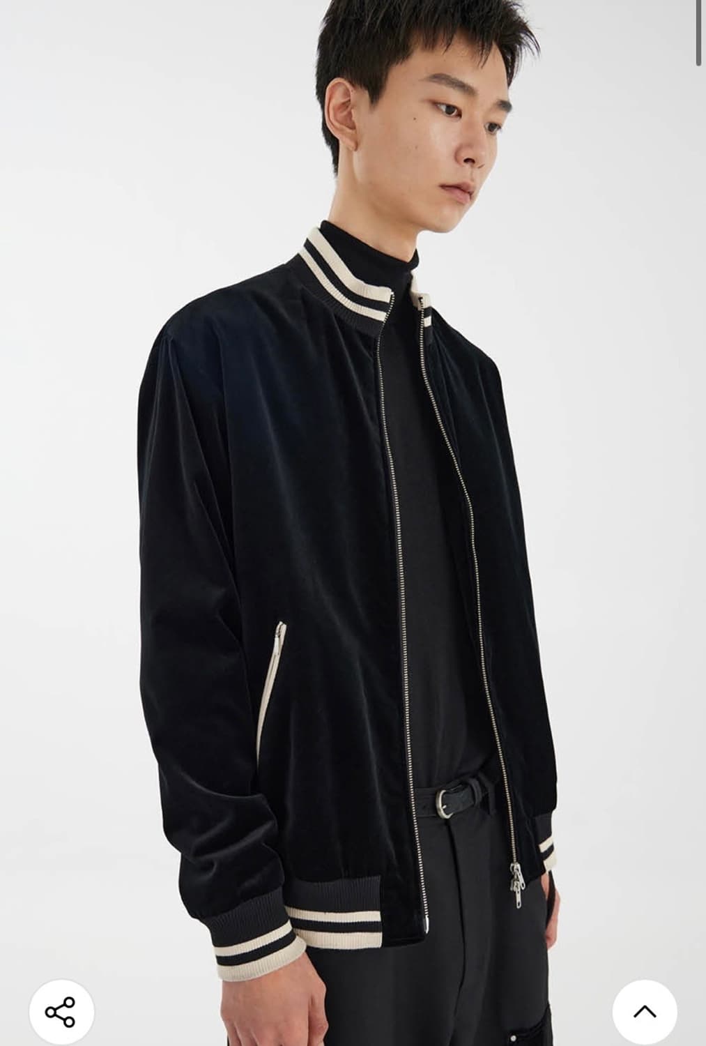 [M] 유스 22FW 트랙 자켓 블랙 벨벳 상품이미지6
