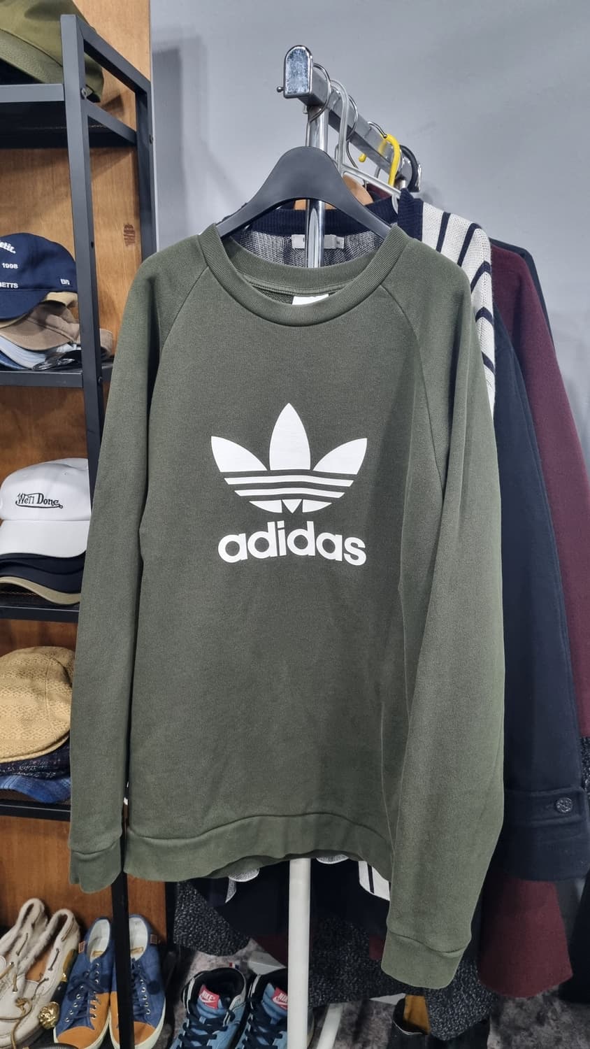 ADIDAS 아디다스 스웨셔츠(기모) 카키 100~105(xL) 남녀공용 상품이미지1