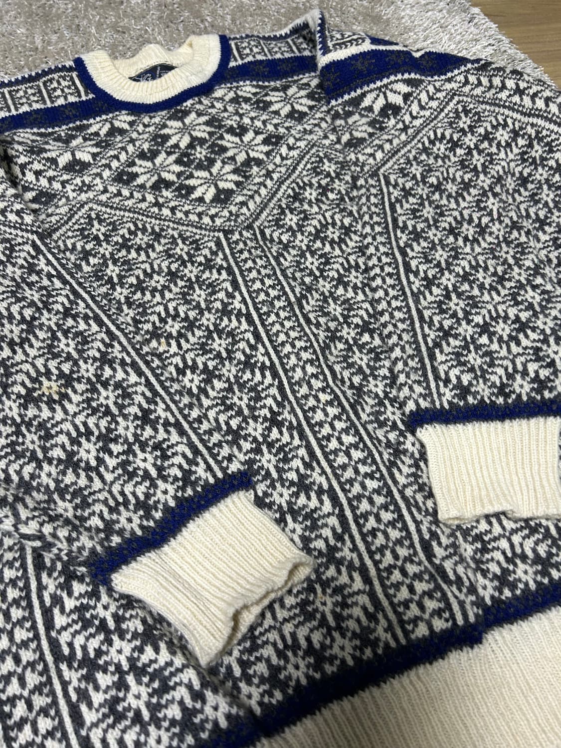 노르웨이제 울 니트 사이즈 105~110 상품이미지2