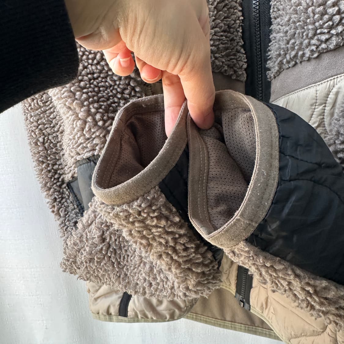 나이키 헤리티지 퀼팅 쉐르파 후디 자켓 카키 브라운 XL 상품이미지8