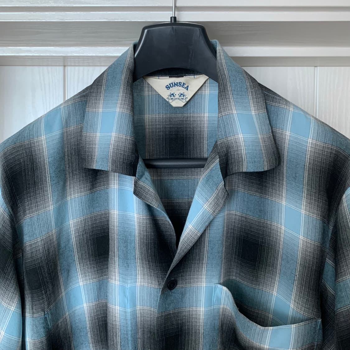 Sunsea 선씨 쉐도우 체크 레이온 셔츠 상품이미지4