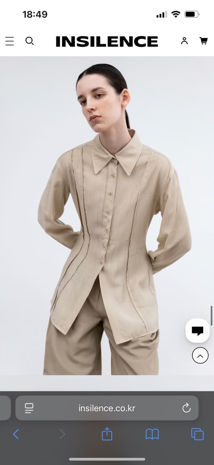 인사일런스 블랙 링클 셔츠 상품이미지1